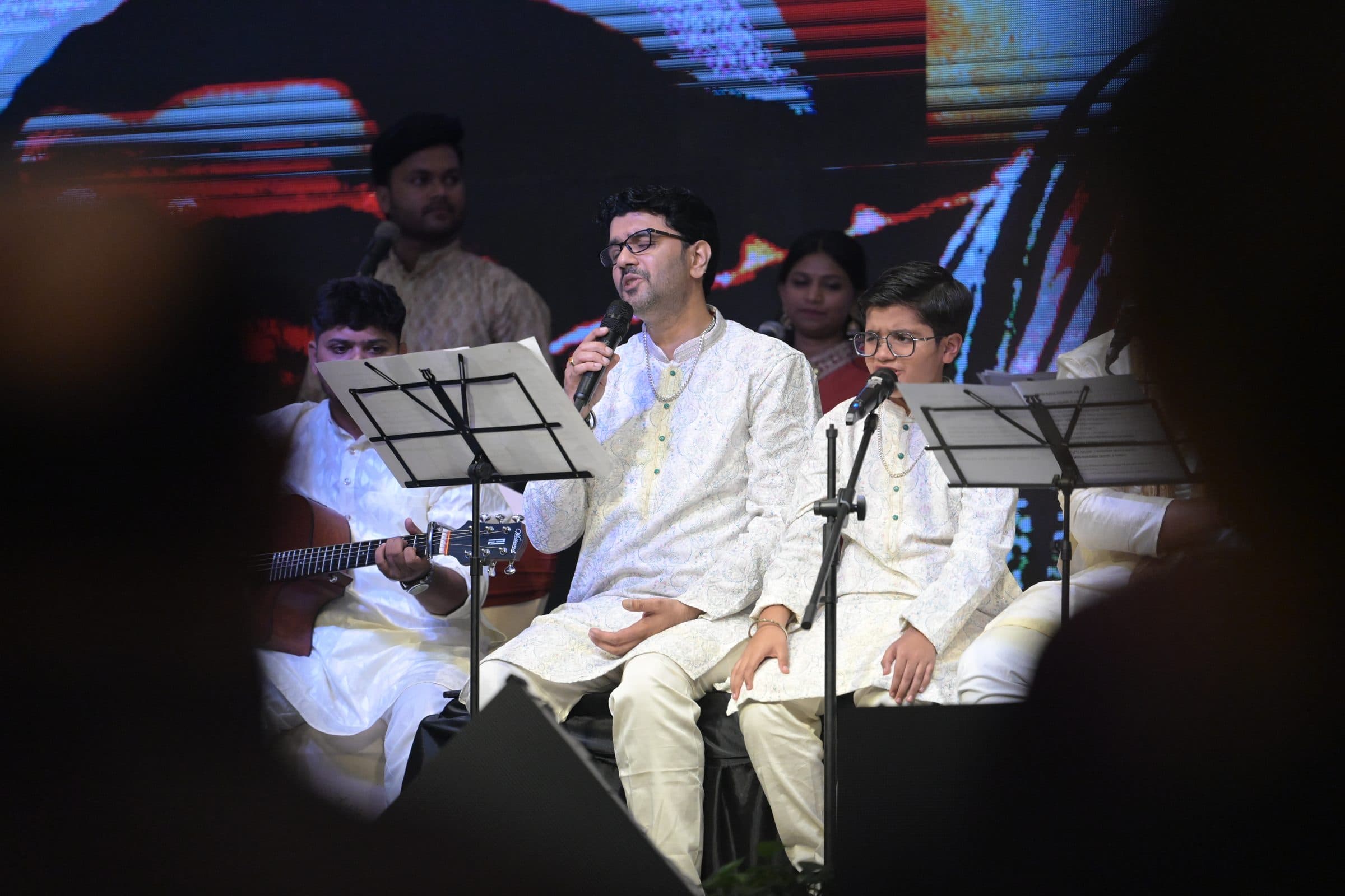 The artists receiving applause